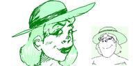 closed_mouth clothes crystal_cafe ear female green_hair hair hat oekaki smile soyjak subvariant:gapejak_female variant:gapejak // 500x250 // 51.6KB