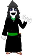 arm avengers blue_eyes blush clothes dress female full_body glasses hair halloween hand hat leg marvel necklace nintendo nintendo_switch open_mouth shoe soyjak variant:soytan video_game waving witch // 1352x2364 // 66.4KB