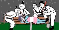 5soyjaks a_clockwork_orange arm baseball_bat beaten blood cat_ear clothes crying drawn_background ear glasses hair hand hat holding_baseball_bat holding_rope imminent_beatdown imminent_death leg monocle no_nose open_mouth paxiti rope smile smug soyjak stretched_mouth stubble top_hat tranny variant:chudjak variant:impish_soyak_ears variant:soyak variant:two_pointing_soyjaks variant:unknown xbox_360_kid // 1646x844 // 879.7KB