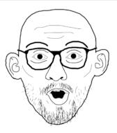 ear glasses mustache open_mouth soyjak stubble variant:unknown // 1079x1233 // 261.4KB