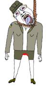 azog azov_battalion blood bloodshot_eyes cross flag full_body glasses hanging leg marichka mustache neovagina open_mouth rope soyjak stubble suicide tongue tranny ukraine variant:bernd yellow_teeth // 611x1174 // 25.3KB