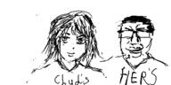 closed_mouth clothes female glasses hair oekaki smile soyjak text variant:chudjak // 500x250 // 38.5KB