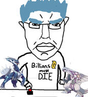 angry blue_hair button closed_mouth cyrus dialga ear glasses hair millions_must_die palkia pokemon pokemon_dppt sinnoh soyjak subvariant:chudjak_front team_galactic variant:chudjak // 1125x1245 // 200.4KB