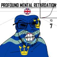 angry bald bell_curve black_eyes black_hole black_sclera british cambridgeshire clenched_teeth closed_mouth country cracked_teeth crown drool ear england flag flag:cambridgeshire flag:united_kingdom glasses hair iq iq_bell_curve mustache nightmare_fuel no_pupils profound_mental_retardation retard soyjak stubble text united_kingdom variant:feraljak wrinkles // 1024x1024 // 111.3KB