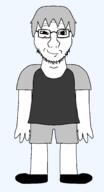 grey_shirt grey_shorts hair meta:tagme nate shorts soyteen subvariant:soyak_front template variant:soyak // 1104x2035 // 50.5KB