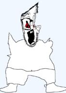 bloodshot_eyes ear full_body glasses hair open_mouth shoe shorts slopjak soyjak stubble template transparent_background variant:sloppy // 762x1079 // 19.9KB