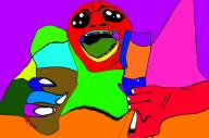 colorful deformed glass holding_object oh_my_god_she_is_so_attractive open_mouth soyjak variant:chugsjak // 1870x1246 // 273.3KB