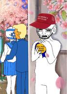 arm award clothes country countryball donald_trump ear fell_for_it_again_award flag:israel glasses hair hand israel leg maga maga_hat meta:tagme necktie orange_skin plant skirt soyjak star_of_david stubble suit suit_and_tie text tranny_artstyle tree united_states yellow_hair // 863x1200 // 134.6KB
