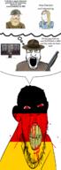 4soyjaks angry blond blood bloodshot_eyes blue_eyes clenched_teeth cracked_teeth ear flag flag:germany forgotten_weapons germany glasses kaiser monitor mustache nordic_chad nosebleed open_mouth red_eyes shotgun smile soyjak stubble subvariant:feralrage subvariant:gapejak_female subvariant:trad_wife text thought_bubble uniform united_states variant:cobson variant:feraljak variant:gapejak variant:markiplier_soyjak vein weapon world_war_1 yellow_teeth youtube // 1076x2984 // 911.2KB