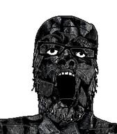 coal coal_skin glasses open_mouth soyjak stubble variant:a24_slowburn_soyjak // 450x515 // 178.1KB