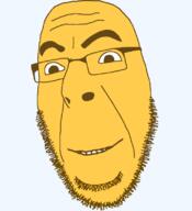 closed_mouth emoticon glasses grin happy series:soymoji smile soyjak stubble variant:cobson yellow yellow_skin // 721x789 // 32.9KB
