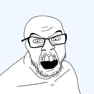 angry beard glasses head iris nose open_mouth rage series:remastered_soyjaks stubble teeth template transparent_background variant:feraljak white_skin // 800x800 // 33.8KB