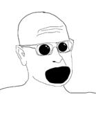 black_eyes doctor_who forehead glasses mouth_open no_teeth oh_my_god_she_is_so_attractive soyjak stare wrinkles // 2400x3304 // 79.0KB
