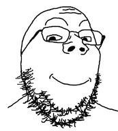 closed_mouth eyebrows glasses looking_at_you nose smile stubble variant:gapejak // 642x712 // 15.5KB