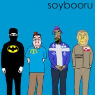 4soyjaks Astrofene_(namefag) Warrior-Z(user) antiswarthy_(namefag) batman beard clothes crimean_tatar eskimo fez flag:crimean_tatar flag:greenland flag:israel flag:quebec glasses hair hat imperator_(user) judaism namefags soybooru soytan_wnbag star_of_david stubble subvariant:chudjak_front subvariant:chudplier variant:bernd variant:chudjak variant:markiplier_soyjak variant:parrotjak weezer weezer_blue_album // 996x1000 // 68.4KB