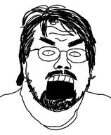 amiga angry beard eric_schwartz furfag furry furry_artist glasses hair mouth_open neckbeard stubble teeth variant:unknown // 439x535 // 84.6KB