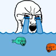 3soyjaks animated fish glub hair soyjak stubble variant:soyak // 255x255 // 184.4KB