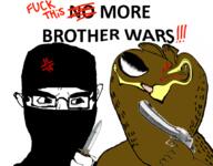 2soyjaks BRIMMIEST_COMMENTS_SECTION☣️☣️☣️_DO_NOT_ENTER☣️☣️☣️ Warrior-Z(user) anger_mark angry animal balaclava black_clothing cat closed_mouth clothes ear garf_(user) garfield glasses gun hand holding_gun holding_knife holding_object islam knife looking_to_the_left looking_to_the_right no_more_brother_wars orange_skin redtext soyjak subvariant:chudjak_front subvariant:impish_meowjak text variant:chudjak variant:impish_soyak_ears yes_more_brother_wars // 861x671 // 391.4KB