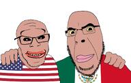 2soyjaks amerimutt black_sclera flag:mexico flag:united_states friendship glasses mexico meximutt mutt_lips no_more_brother_wars obsessed obsession smile stubble subvariant:muttson variant:cobson variant:feraljak white_pupils yellow_sclera // 1920x1220 // 262.6KB 2soyjaks amerimutt black_sclera flag:mexico flag:united_states friendship glasses mexico meximutt mutt_lips no_more_brother_wars obsessed obsession smile stubble subvariant:muttson variant:cobson variant:feraljak white_pupils yellow_sclera // 1920x1220 // 262.6KB